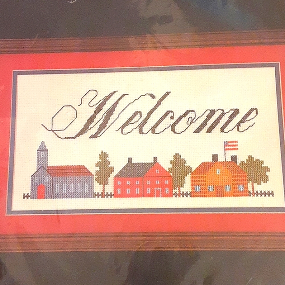 Bucilla Counted Cross Stitch Kit "Welcome" 7x13" USA New